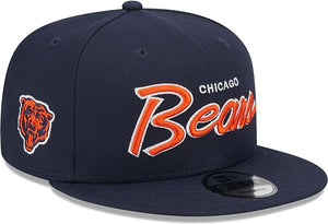 Men’s NFL Chicago Bears New Era Evergreen Script 9FIFTY Snapback Hat – Navy