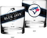 Toronto Blue Jays Black Label Rocks Glass Set of Two 10oz MLB Baseball - The Sports Vault