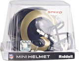 NFL Football Riddell Los Angeles Rams 2000-16 Retro Mini Revolution Speed Replica Helmet