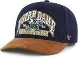 Men's 47 NCAA Notre Dame Fighting Irish Break Wood Suede Hitch Adjustable Snapback Hat - Navy