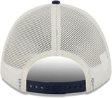 New Era 9FORTY MLB New York Yankees Chrome Arch M-Crown A-Frame Rope Adjustable Trucker Snapback Cap - White