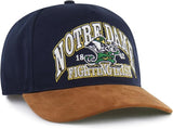Men's 47 NCAA Notre Dame Fighting Irish Break Wood Suede Hitch Adjustable Snapback Hat - Navy