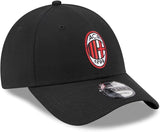 Team AC Milan Soccer New Era Core 9Forty Buckle Adjustable Black Cap Hat
