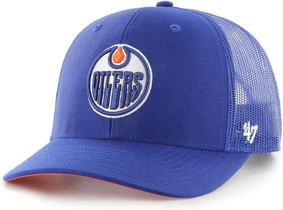 Men's Team Colour Edmonton Oilers Trucker '47 Brand Snapback Hat Cap
