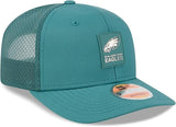 Philadelphia Eagles New Era 2025 Sideline 9SEVENTY Adjustable Trucker Hat - Green