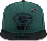 Men's New Era Green/Black Green Bay Packers 2024 Inspire Change A-Frame 9FIFTY Snapback Hat