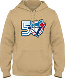 Men's Toronto Blue Jays MLB Baseball 50th Anniversary Logo Hooded Sweatshirt - Wheat