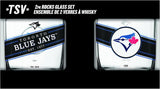 Toronto Blue Jays Black Label Rocks Glass Set of Two 10oz MLB Baseball - The Sports Vault