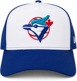 Men's Toronto Blue Jays New Era White/Royal Cooperstown Logo 9Forty A Frame Snapback Hat