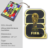 Official 2026 FIFA World Cup Edition 1.4 inch 2D Lacquered Enamel Inlay Emblem Lapel Pin