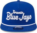 New Era The Golfer MLB Toronto Blue Jays Team Text Rope Adjustable Snapback Hat - Royal Blue