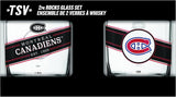 Montreal Canadiens Black Label Rocks Glass Set of Two 10oz NHL Hockey - The Sports Vault