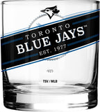 Toronto Blue Jays Black Label Rocks Glass Set of Two 10oz MLB Baseball - The Sports Vault