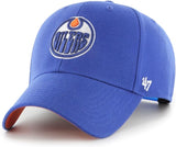 Men's '47 NHL Edmonton Oilers Sure Shot MVP Adjustable Snapback Hat Cap - Blue