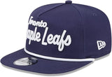 New Era The Golfer NHL Toronto Maple Leafs Team Text Rope Adjustable Snapback Hat - Navy Blue