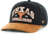 Men's 47 NCAA Texas Longhorns Break Wood Suede Hitch Adjustable Snapback Hat - Black