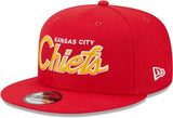 Men’s NFL Kansas City Chiefs New Era Evergreen Script 9FIFTY Snapback Hat – Red