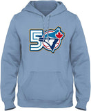 Men's Toronto Blue Jays MLB Baseball 50th Anniversary Logo Hooded Sweatshirt - Light Blue
