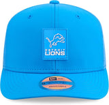 Detroit Lions New Era 2025 Sideline 9SEVENTY Adjustable Trucker Hat - Blue