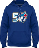 Men's Toronto Blue Jays MLB Baseball 50th Anniversary Logo Hooded Sweatshirt - Royal Blue