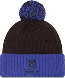 Men's New Era Black/Royal Buffalo Bills 2024 Inspire Change Cuffed Knit Hat with Pom