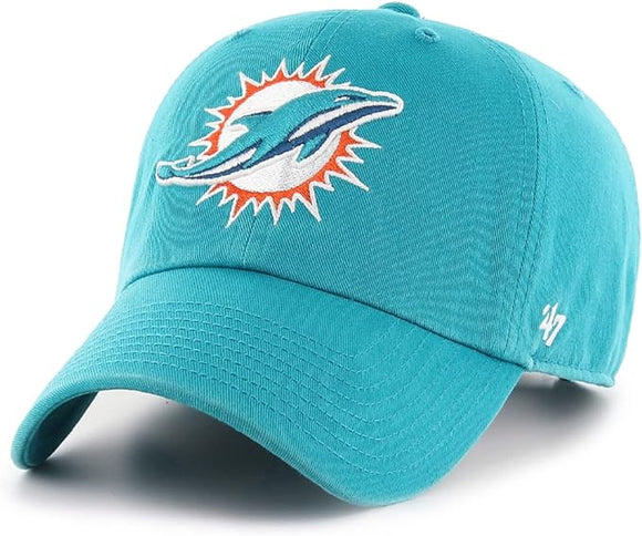 Men's Miami Dolphins '47 Clean Up Teal Hat Cap NFL Football Adjustable Strap