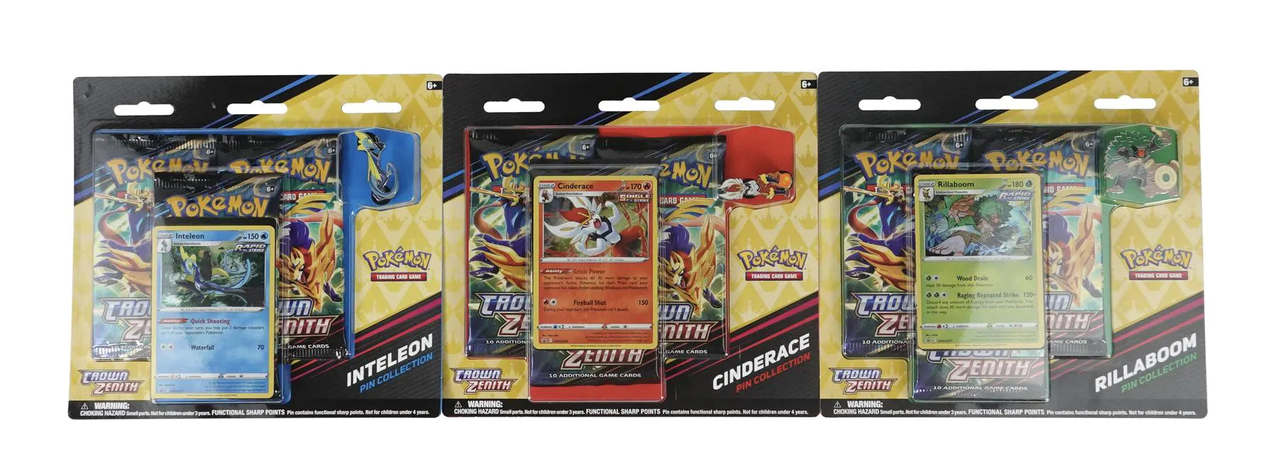 Pokemon Crown Zenith Pin Collection - Set of 3 - Factory Sealed Bleacher Bum Collectibles Pokemon Crown Zenith Pin Collection - Set of 3 - Factory Sealed Bleacher Bum Collectibles