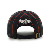 Men's Baltimore Orioles '47 x Rawlings Pinstripe Hitch Adjustable Hat - Black/Orange