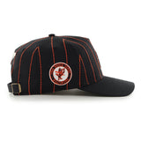 Men's Baltimore Orioles '47 x Rawlings Pinstripe Hitch Adjustable Hat - Black/Orange