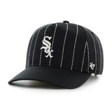 Men's Chicago White Sox '47 x Rawlings Pinstripe Hitch Adjustable Hat - Black/White