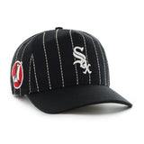 Men's Chicago White Sox '47 x Rawlings Pinstripe Hitch Adjustable Hat - Black/White