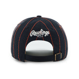 Men's Detroit Tigers '47 x Rawlings Pinstripe Hitch Adjustable Hat - Navy/Orange