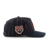 Men's Detroit Tigers '47 x Rawlings Pinstripe Hitch Adjustable Hat - Navy/Orange