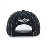 Men's Los Angeles Angels '47 x Rawlings Pinstripe Hitch Adjustable Hat - Black/White