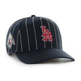Men's Los Angeles Angels '47 x Rawlings Pinstripe Hitch Adjustable Hat - Black/White