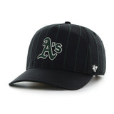 Men's Oakland Athletics '47 x Rawlings Pinstripe Hitch Adjustable Hat - Black/Green