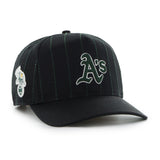 Men's Oakland Athletics '47 x Rawlings Pinstripe Hitch Adjustable Hat - Black/Green