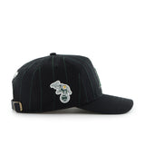 Men's Oakland Athletics '47 x Rawlings Pinstripe Hitch Adjustable Hat - Black/Green