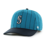 Men's Seattle Mariners '47 x Rawlings Pinstripe Hitch Adjustable Hat - Teal/Navy