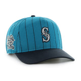 Men's Seattle Mariners '47 x Rawlings Pinstripe Hitch Adjustable Hat - Teal/Navy