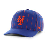 Men's New York Mets '47 x Rawlings Pinstripe Hitch Adjustable Hat - Royal/Orange