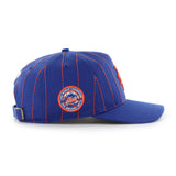 Men's New York Mets '47 x Rawlings Pinstripe Hitch Adjustable Hat - Royal/Orange