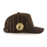 Men's San Diego Padres '47 x Rawlings Pinstripe Hitch Adjustable Hat - Brown/Yellow