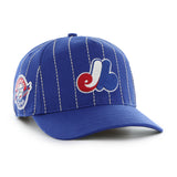 Men's Montreal Expos '47 x Rawlings Pinstripe Hitch Adjustable Hat - Royal/White