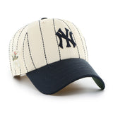 Men's New York Yankees '47 x Rawlings Pinstripe Clean Up Adjustable Hat - Natural/Navy