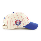 Men's Montreal Expos '47 x Rawlings Pinstripe Clean Up Adjustable Hat - Natural/Blue