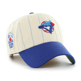 Men's Toronto Blue Jays '47 x Rawlings Pinstripe Clean Up Adjustable Hat - Natural/Blue