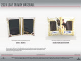 2024 Leaf Trinity Baseball Hobby Box 6 Cards per Box - Factory Sealed
