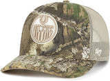Men's Edmonton Oilers NHL Hockey RealTree APX '47 Hitch Snapback Trucker Hat