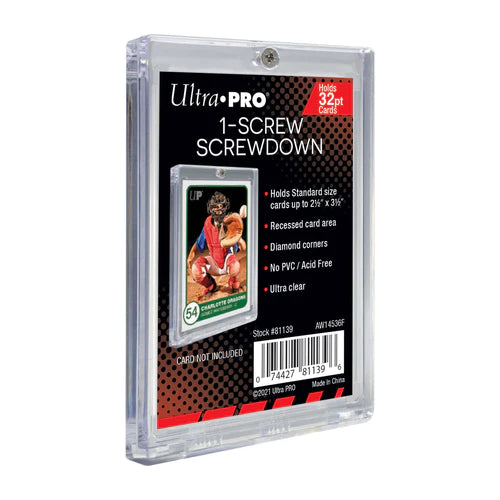 Ultra Pro 1 Screw Screwdown Recessed Trading Card Holder Protector - 32 Pt.